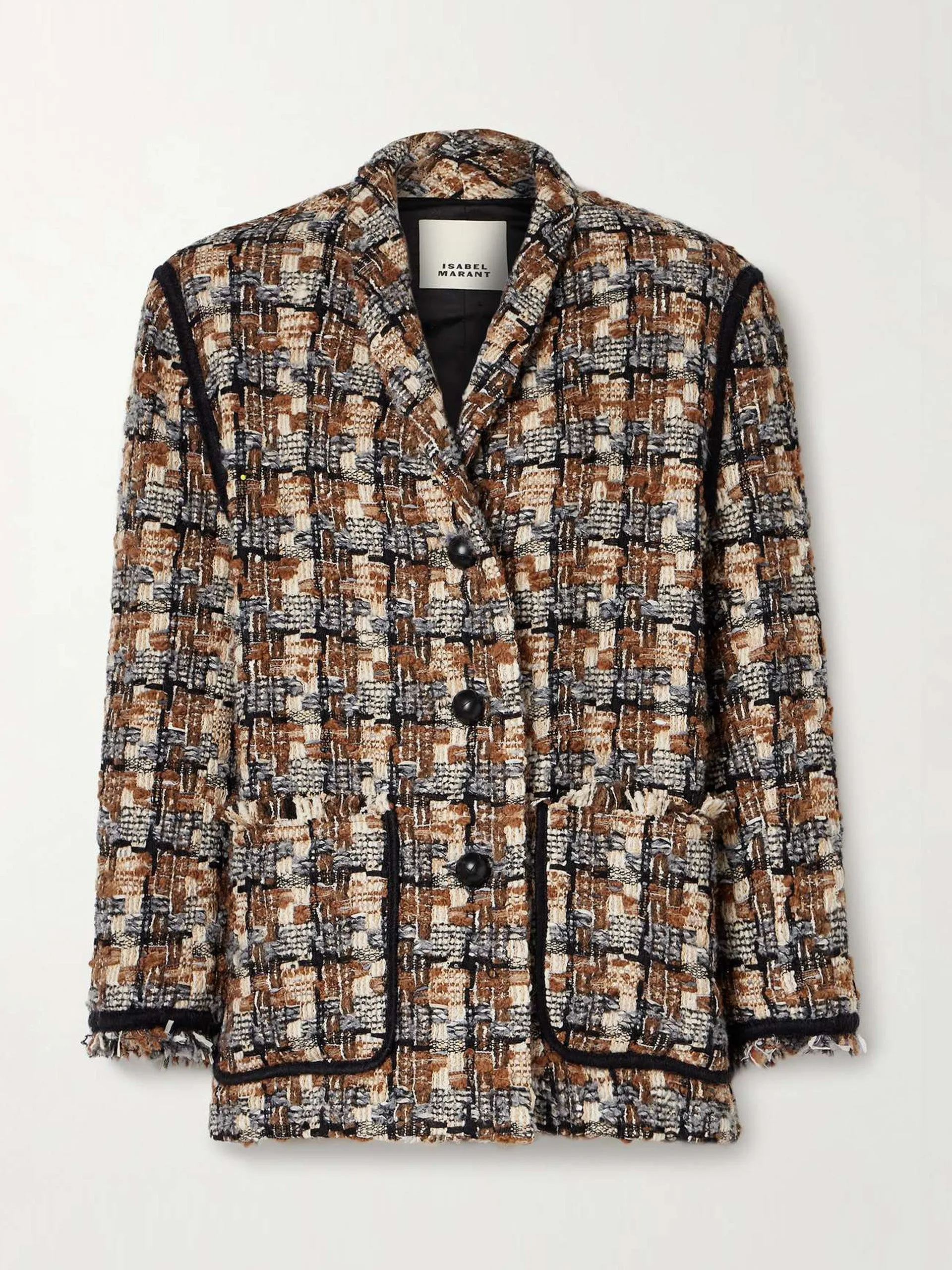 Elanore wool-blend tweed coat