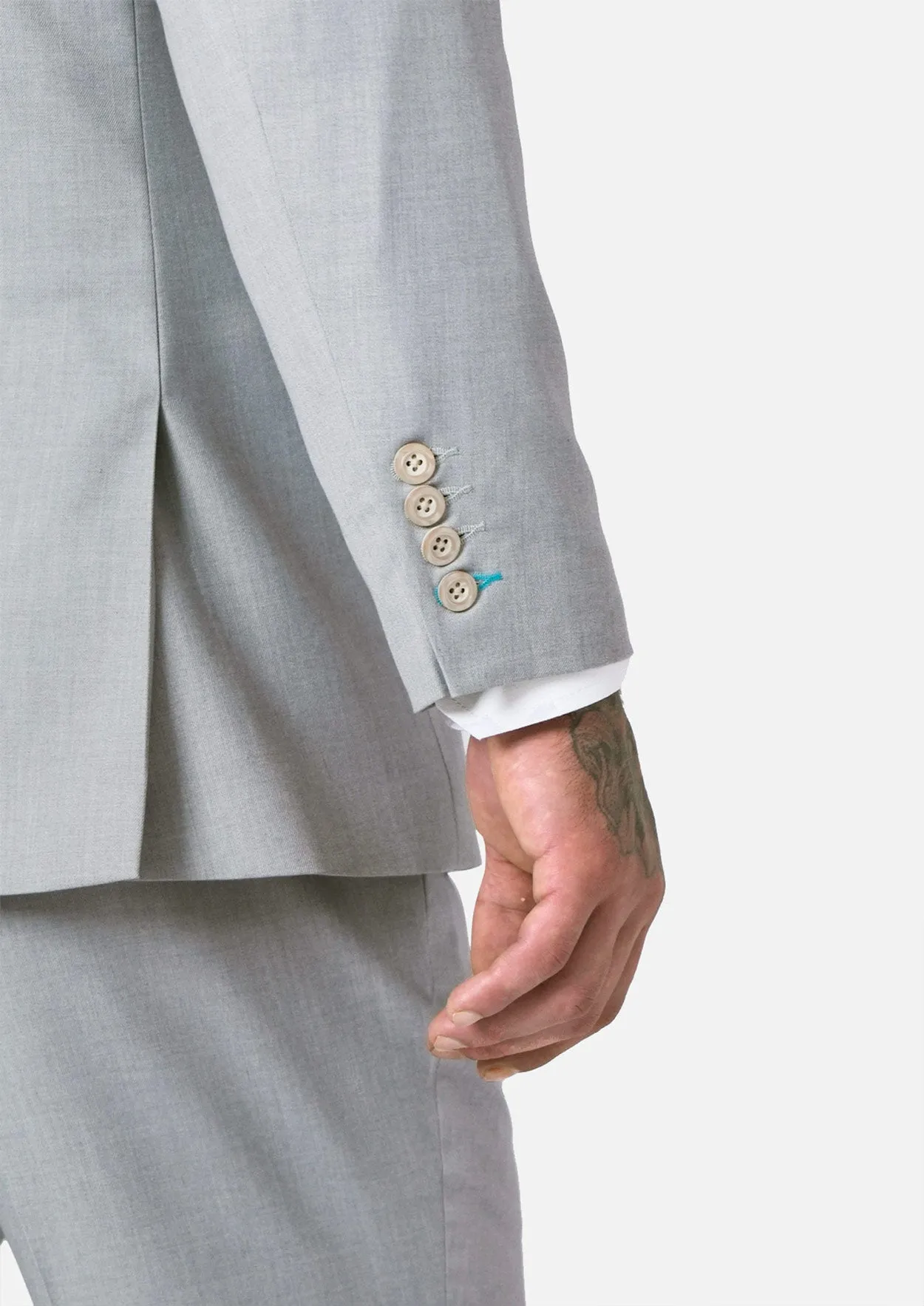 Ellis Powder Grey Twill Suit