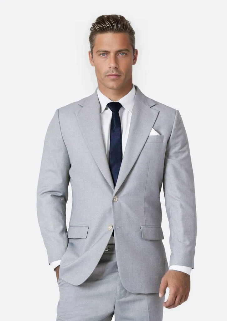 Ellis Powder Grey Twill Suit