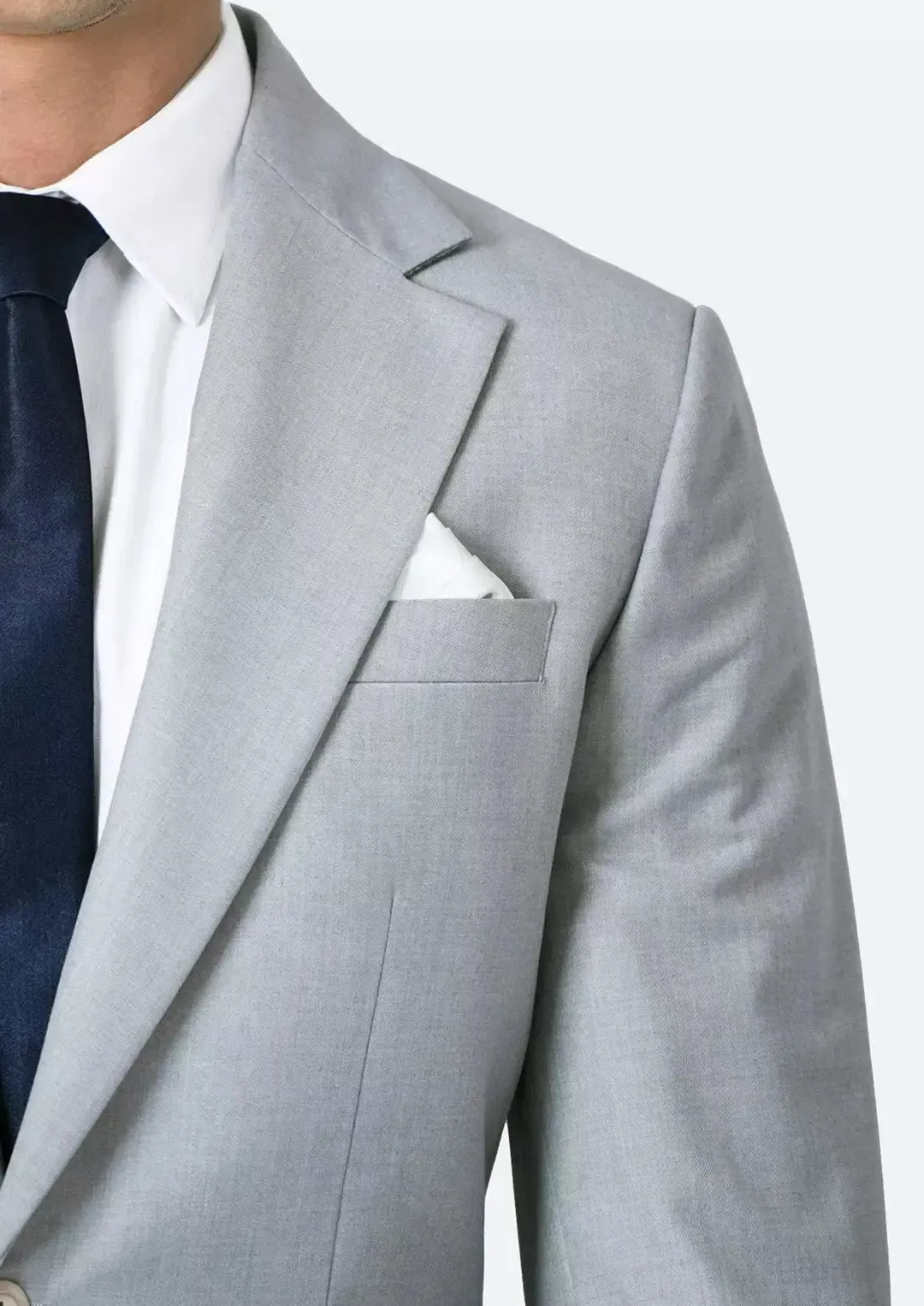 Ellis Powder Grey Twill Suit