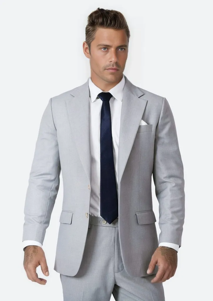 Ellis Powder Grey Twill Suit