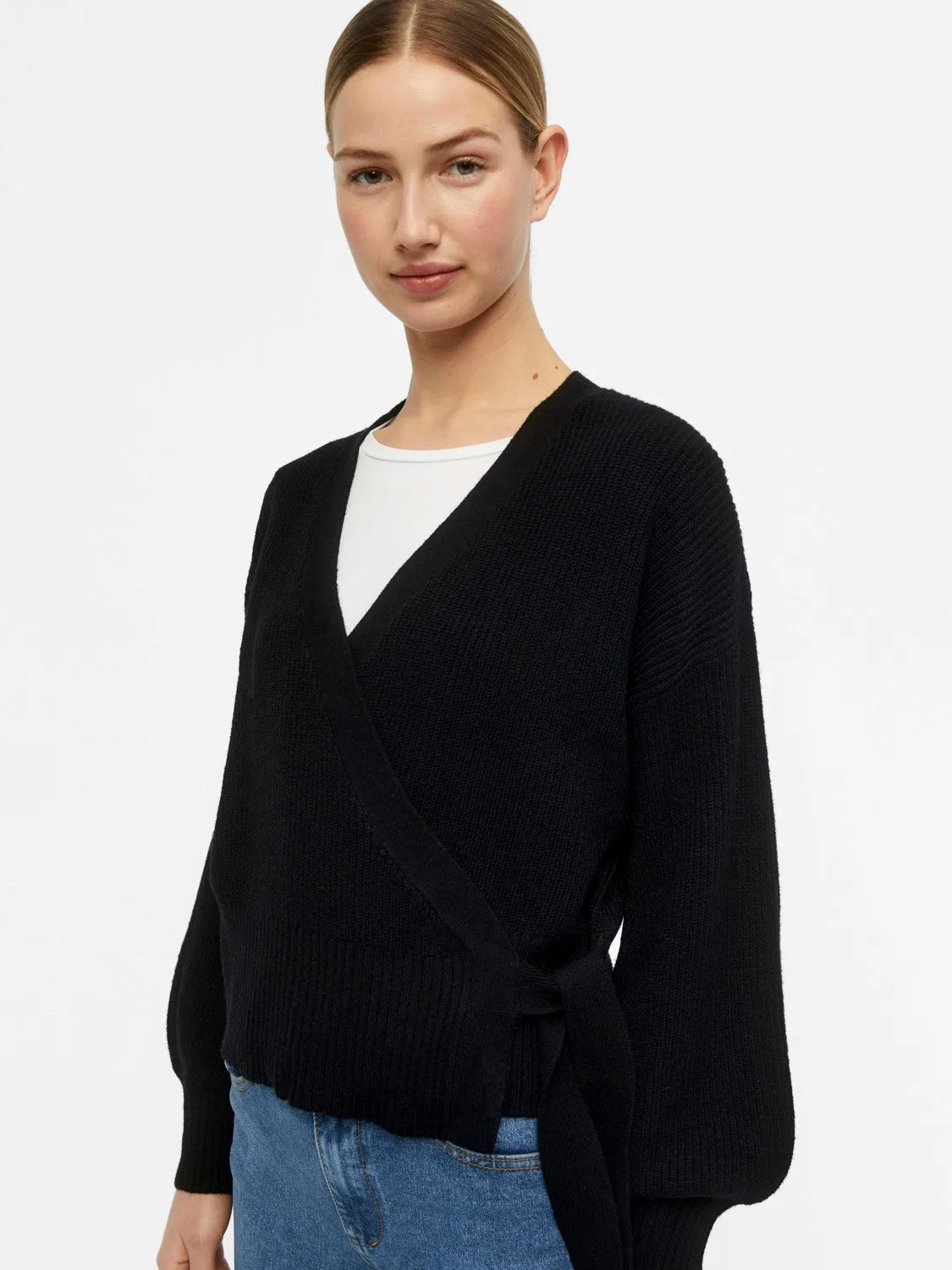 Ena Wrap Cardigan (Black)