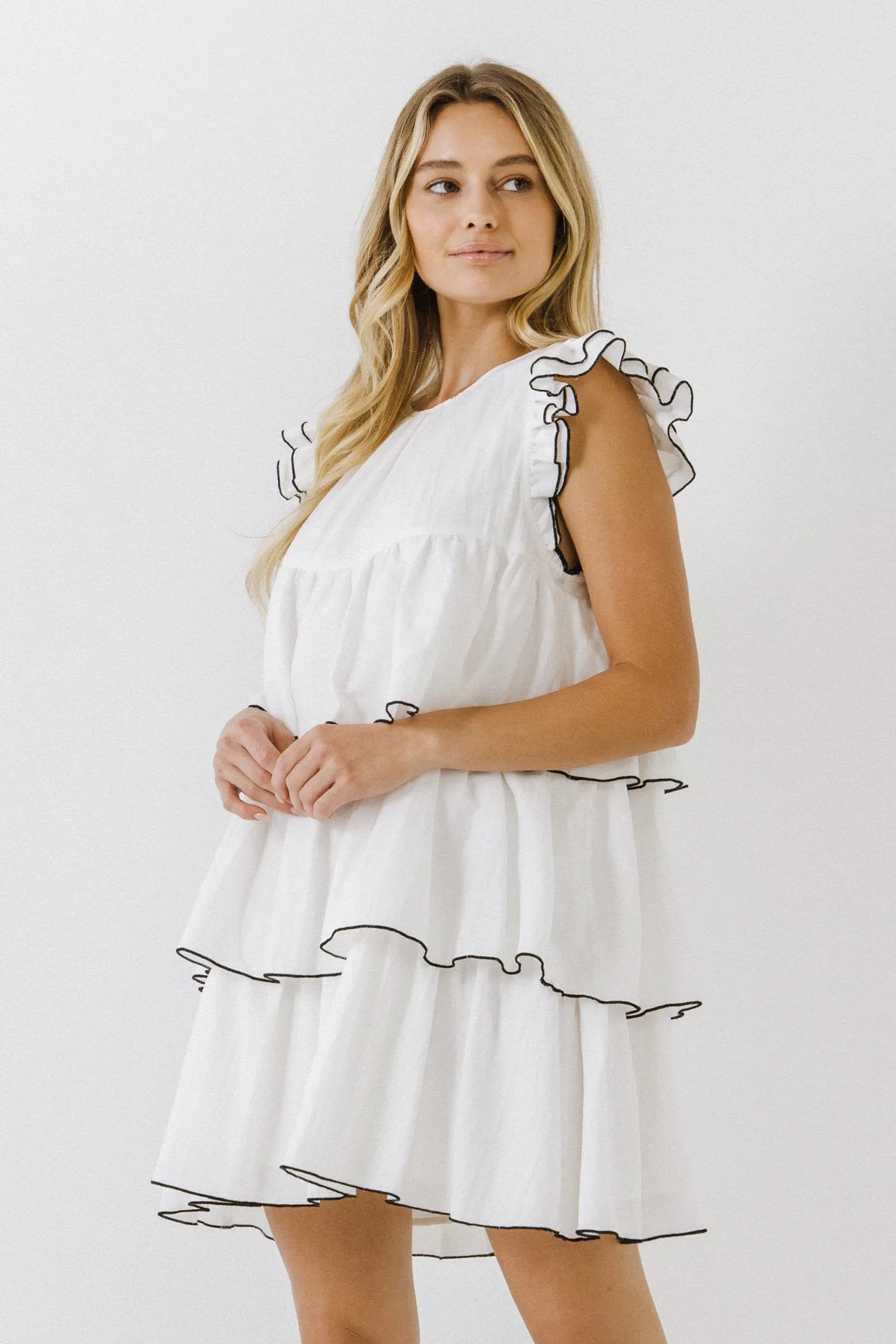 English Factory - Contrast Detail Babydoll Dress