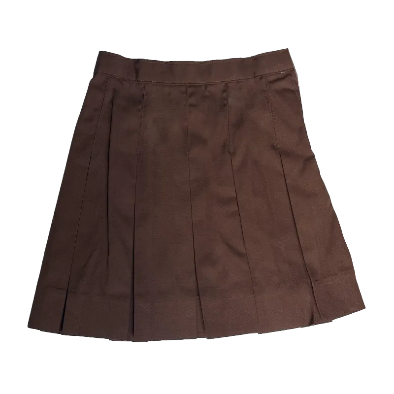 EW Pleated Skirt Brown