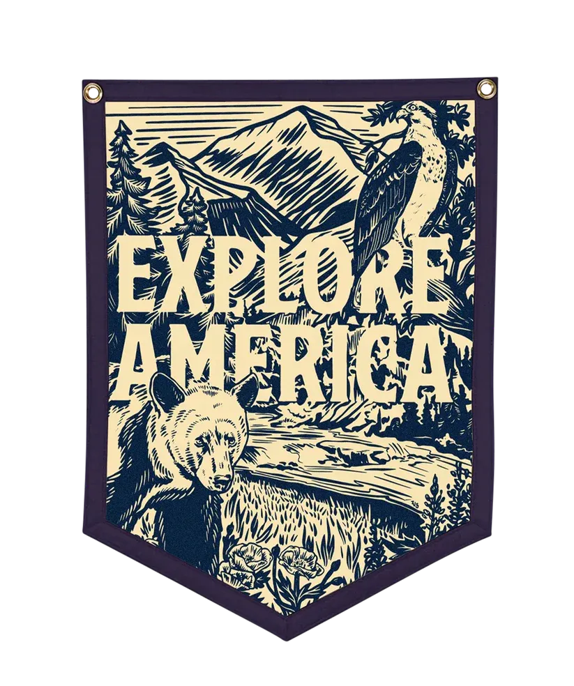 Explore America Camp Flag - Oxford Pennant