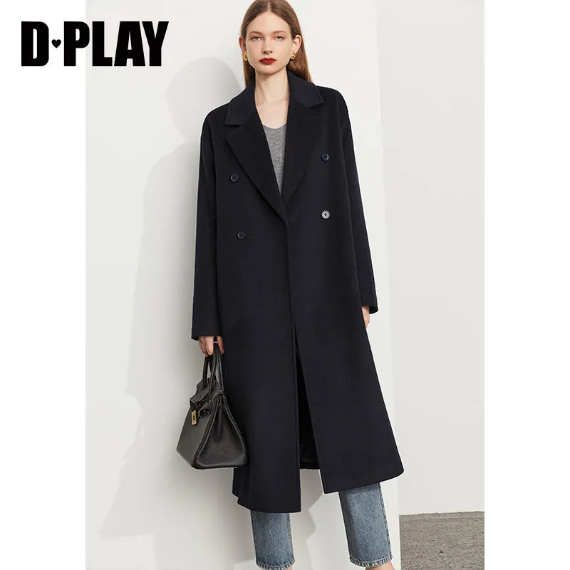 Fall autumn winter lapel double breasted wool coat - Candace