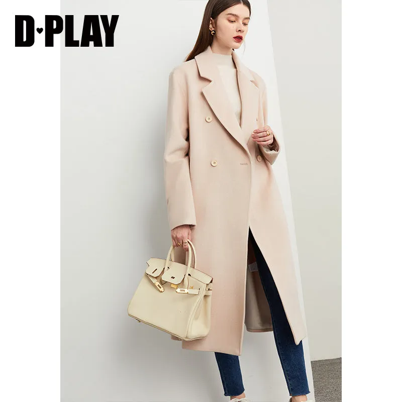 Fall autumn winter lapel double breasted wool coat - Candace