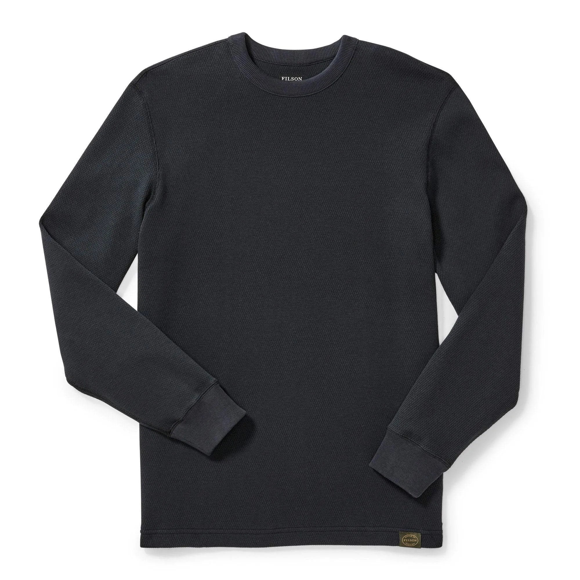 Filson Síðerma Bolur - Waffle Knit Thermal Crewneck - Navy