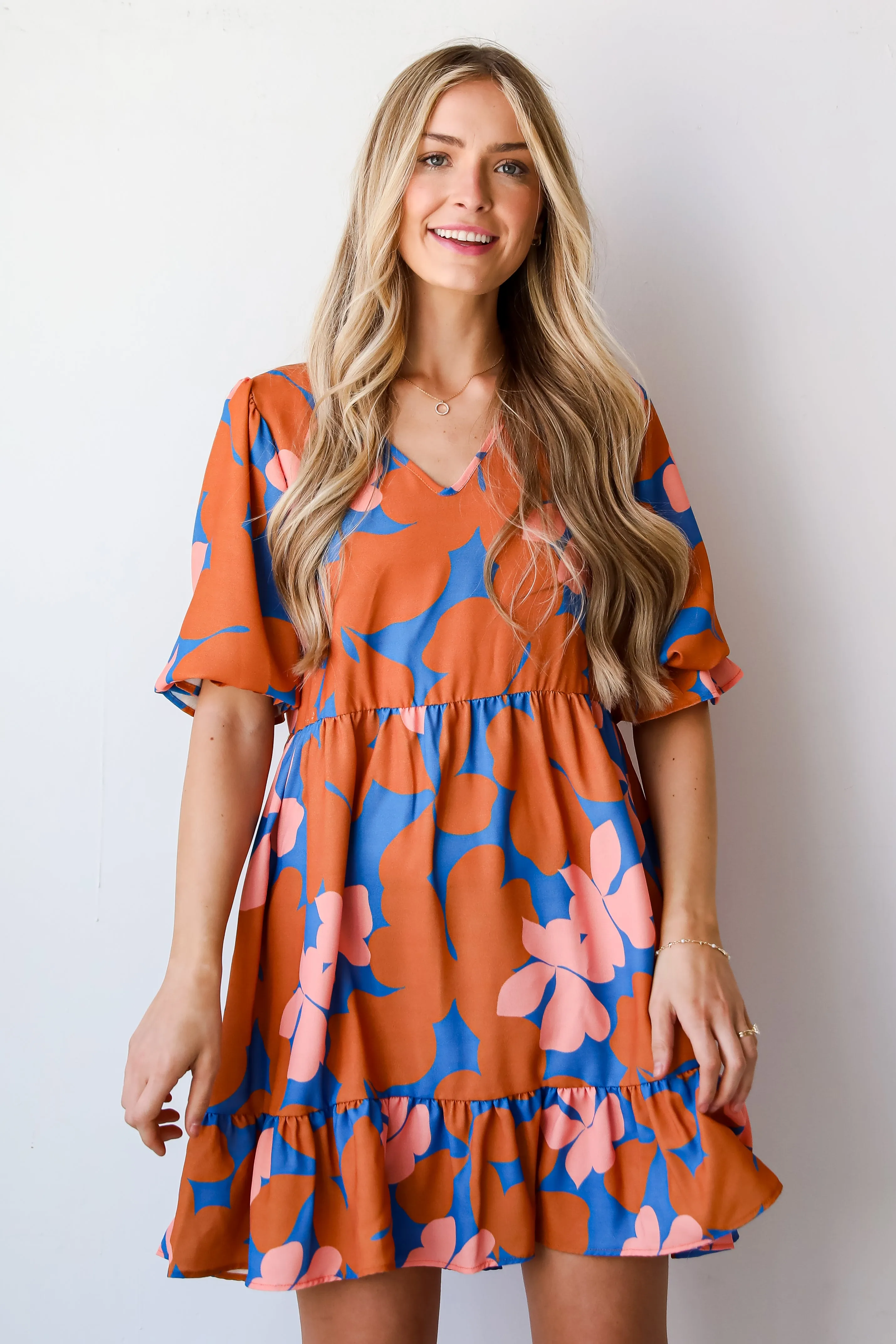 FINAL SALE - Perfect Day For Love Floral Babydoll Mini Dress