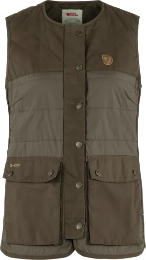 Fjällräven Women&#x27;s Forest Wool Padded Vest Dark Olive | Buy Fjällräven Women&#x27;s Forest Wool Padded Vest Dark Olive here | Outnorth