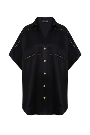 Flat Studded Oversized Shirt