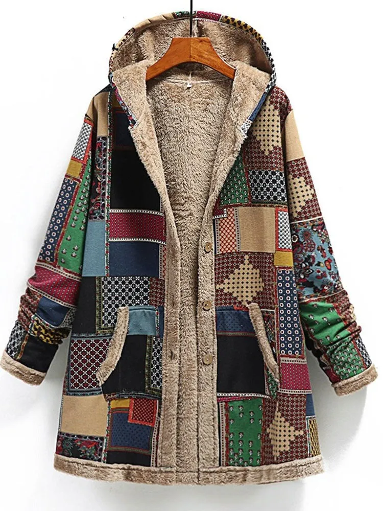 Fleece Hooded Boho Coat