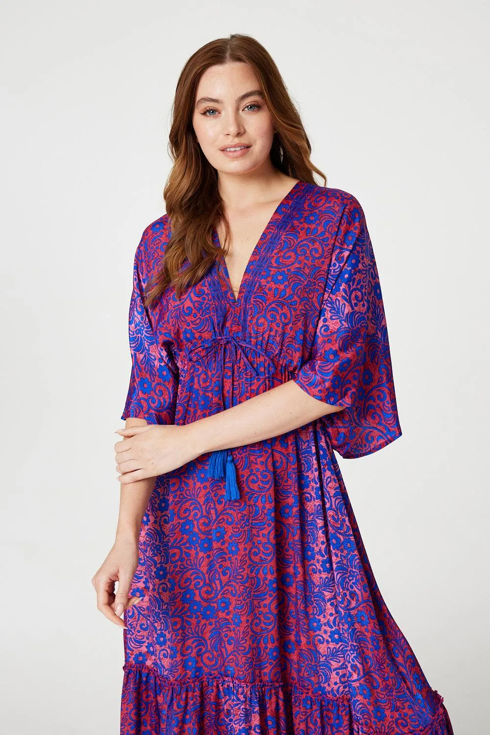 Floral Batwing Maxi Dress