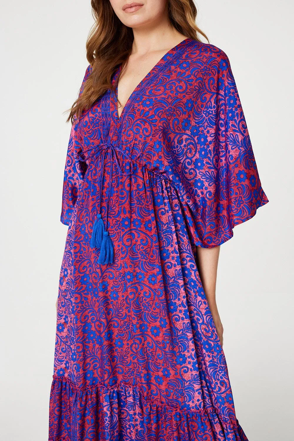 Floral Batwing Maxi Dress