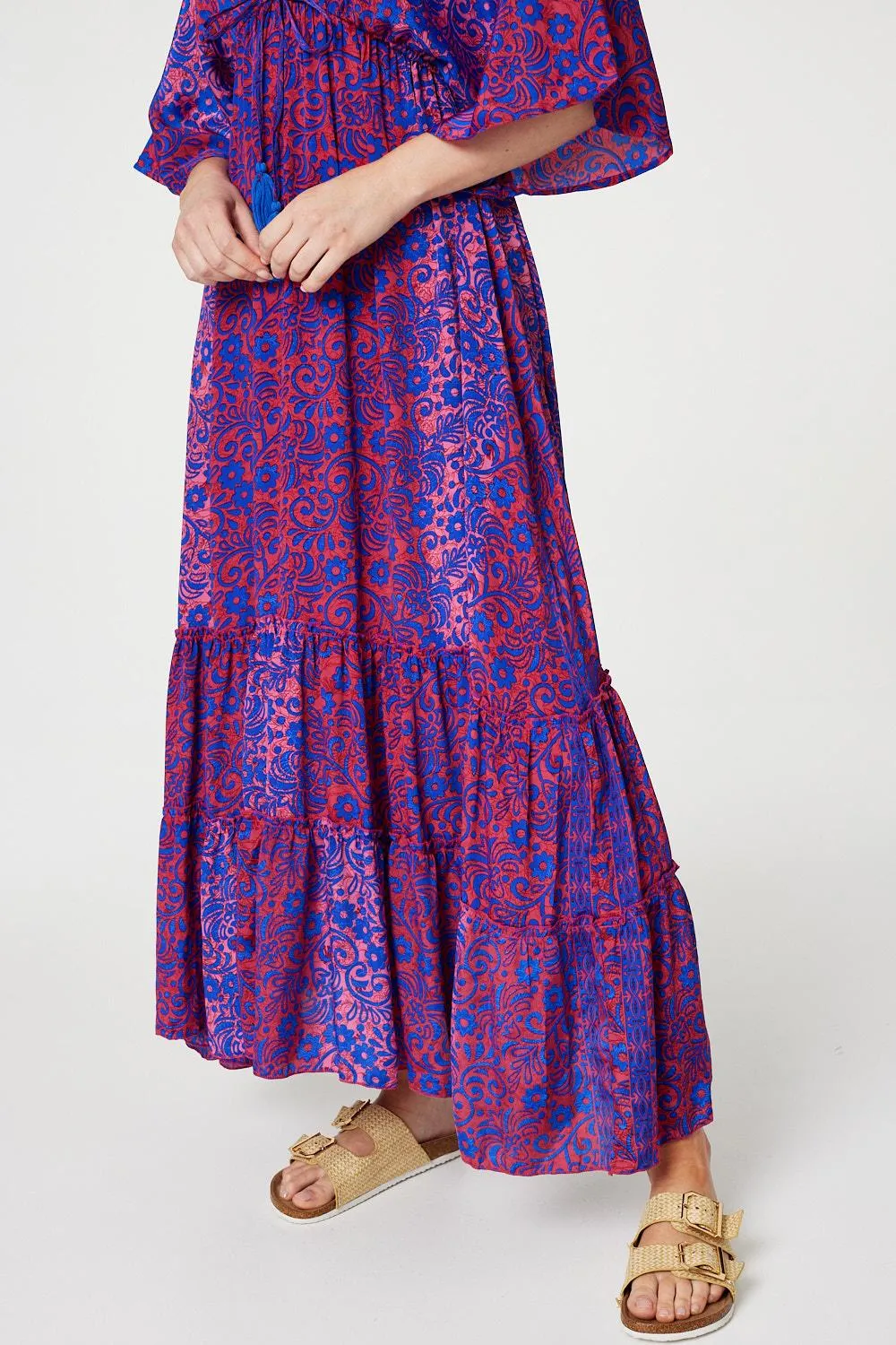 Floral Batwing Maxi Dress