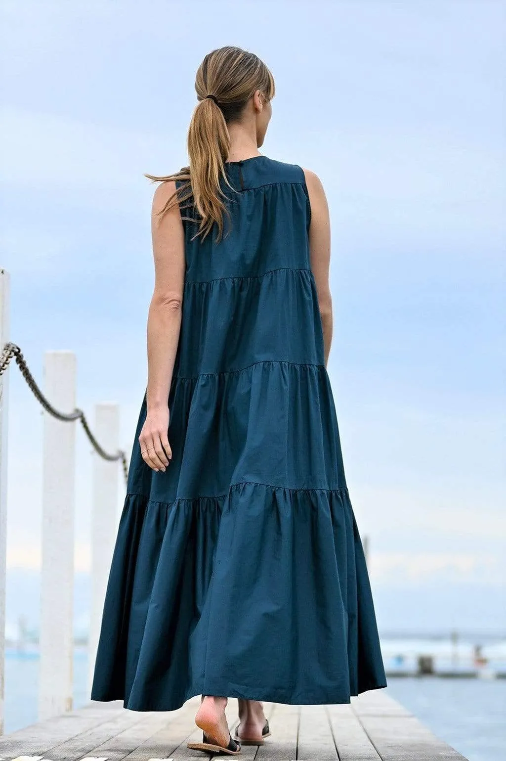 Florence 3-Tiered Dress - Teal