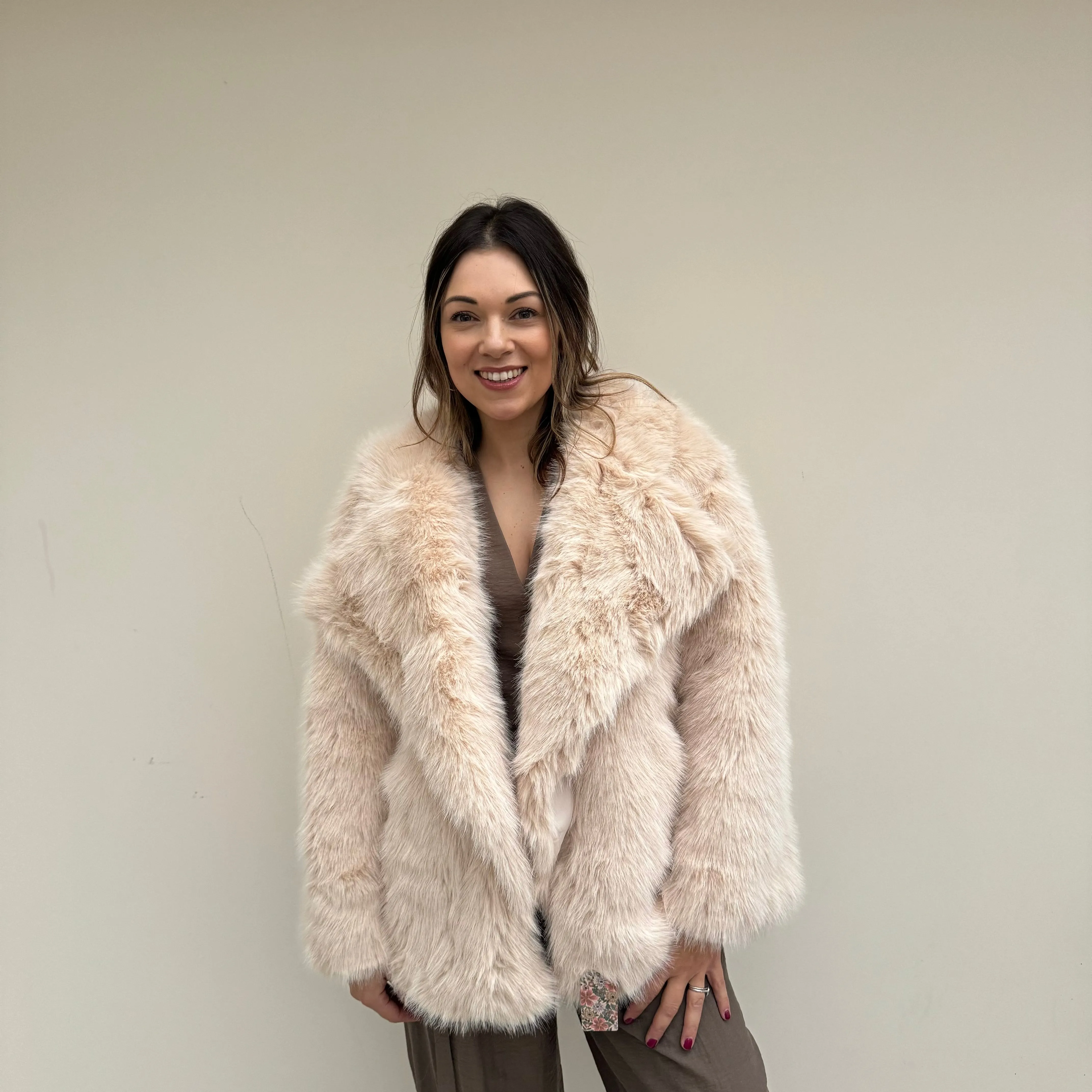 Fluffy Faux Fur Short Jacket