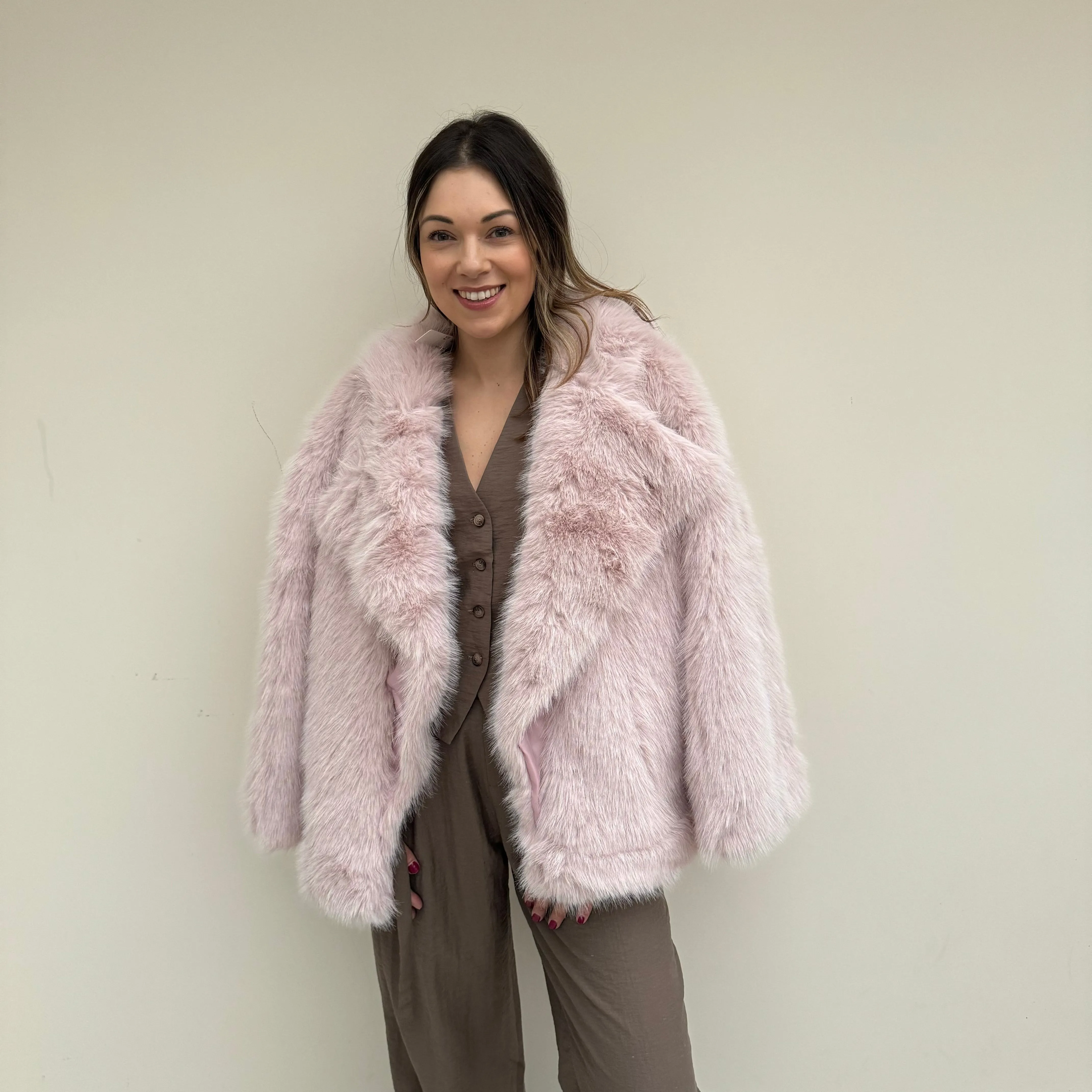 Fluffy Faux Fur Short Jacket