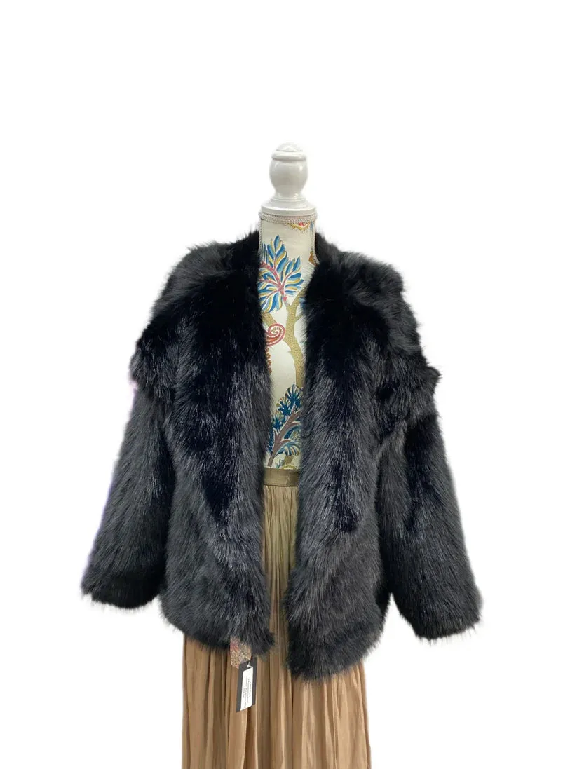 Fluffy Faux Fur Short Jacket