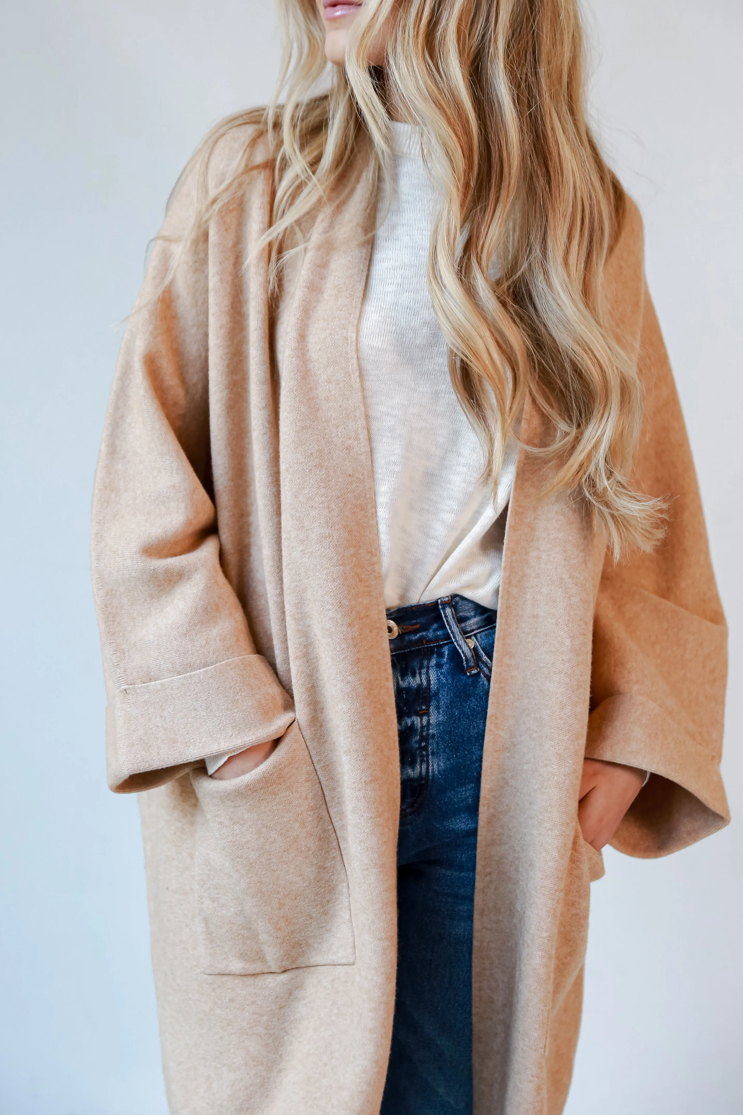 Found The Warmth Camel Sweater Cardigan