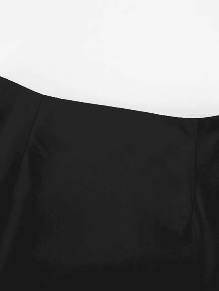 French Satin Drape Skirt