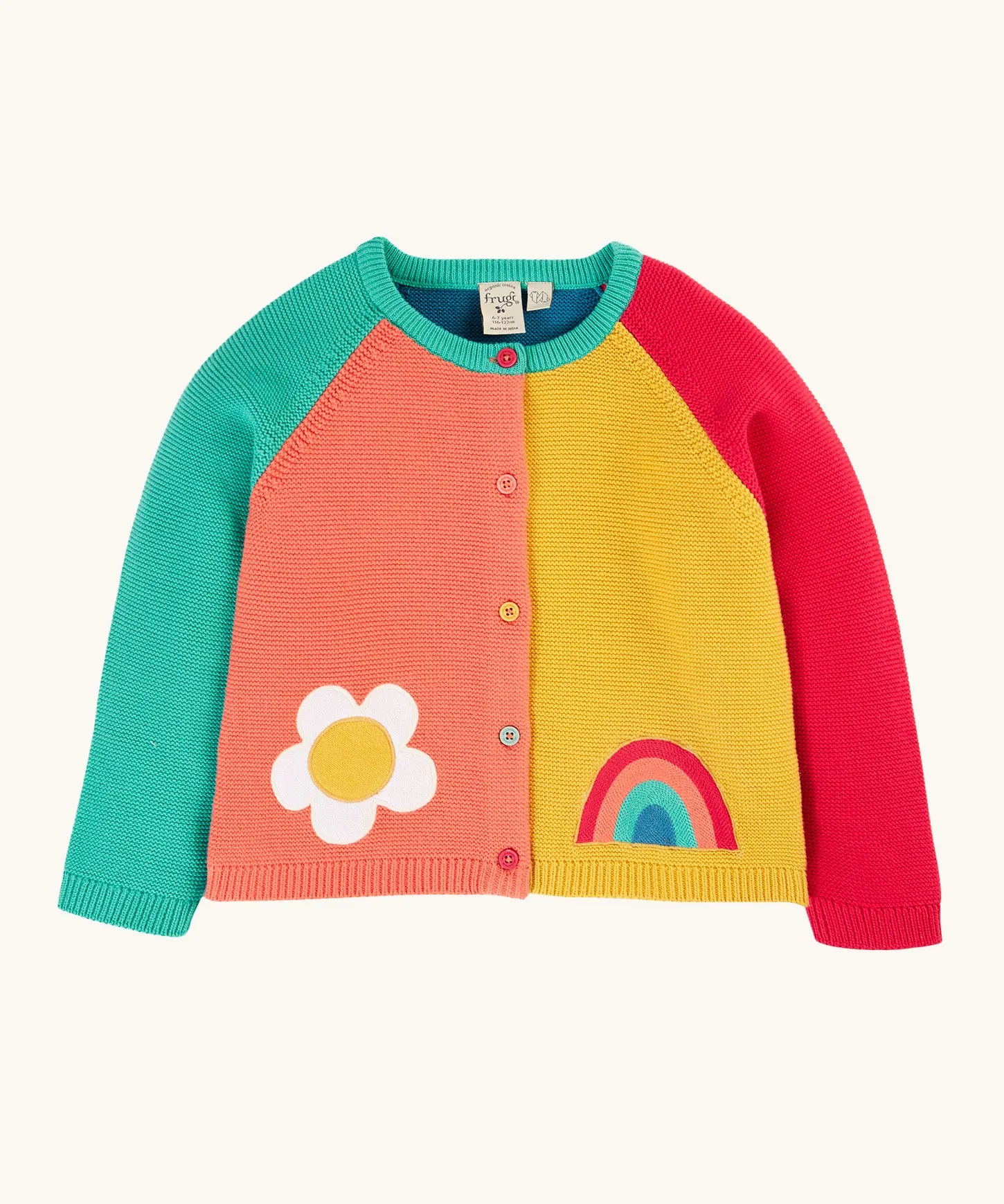 Frugi Patsy Cardigan - Cantaloupe/Flower