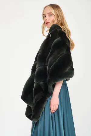 Green Rex Fur Shawl