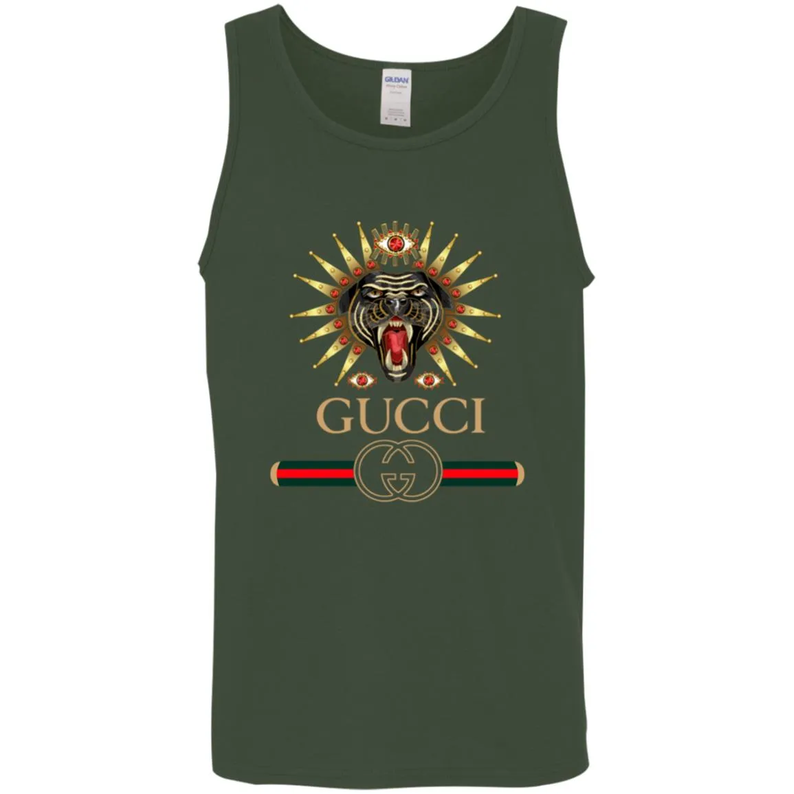 Gucci Tiger Best T-shirt Men Cotton Tank