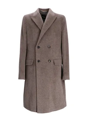 H-Hyde Double-Breasted Coat in an Alpaca Blend 50528175