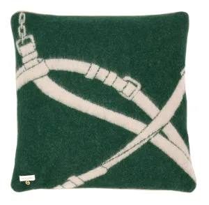 HALTER CUSHION NZ WOOL 60X60 CM FOREST GREEN