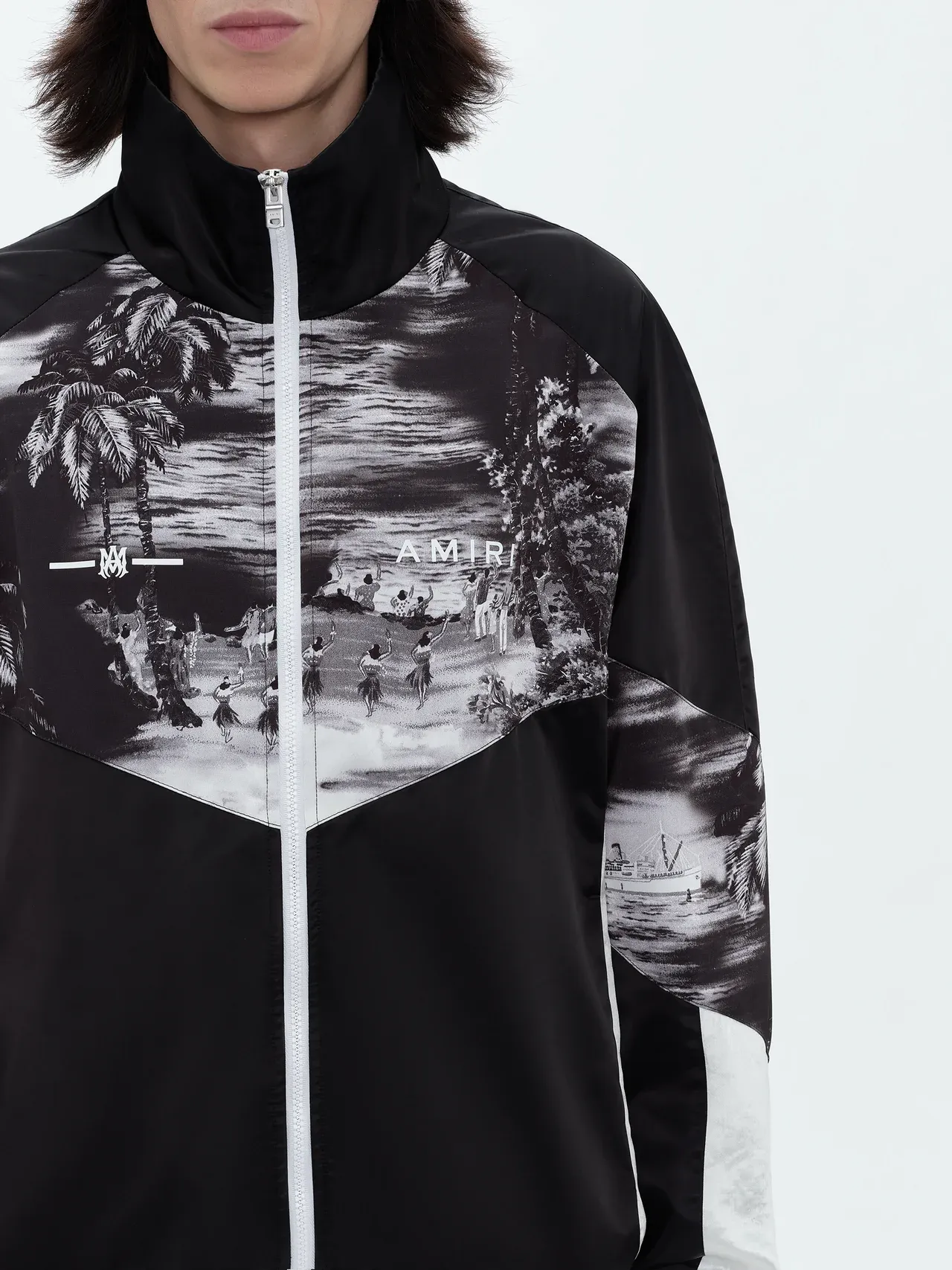 Hawaiian Print Track Jacket