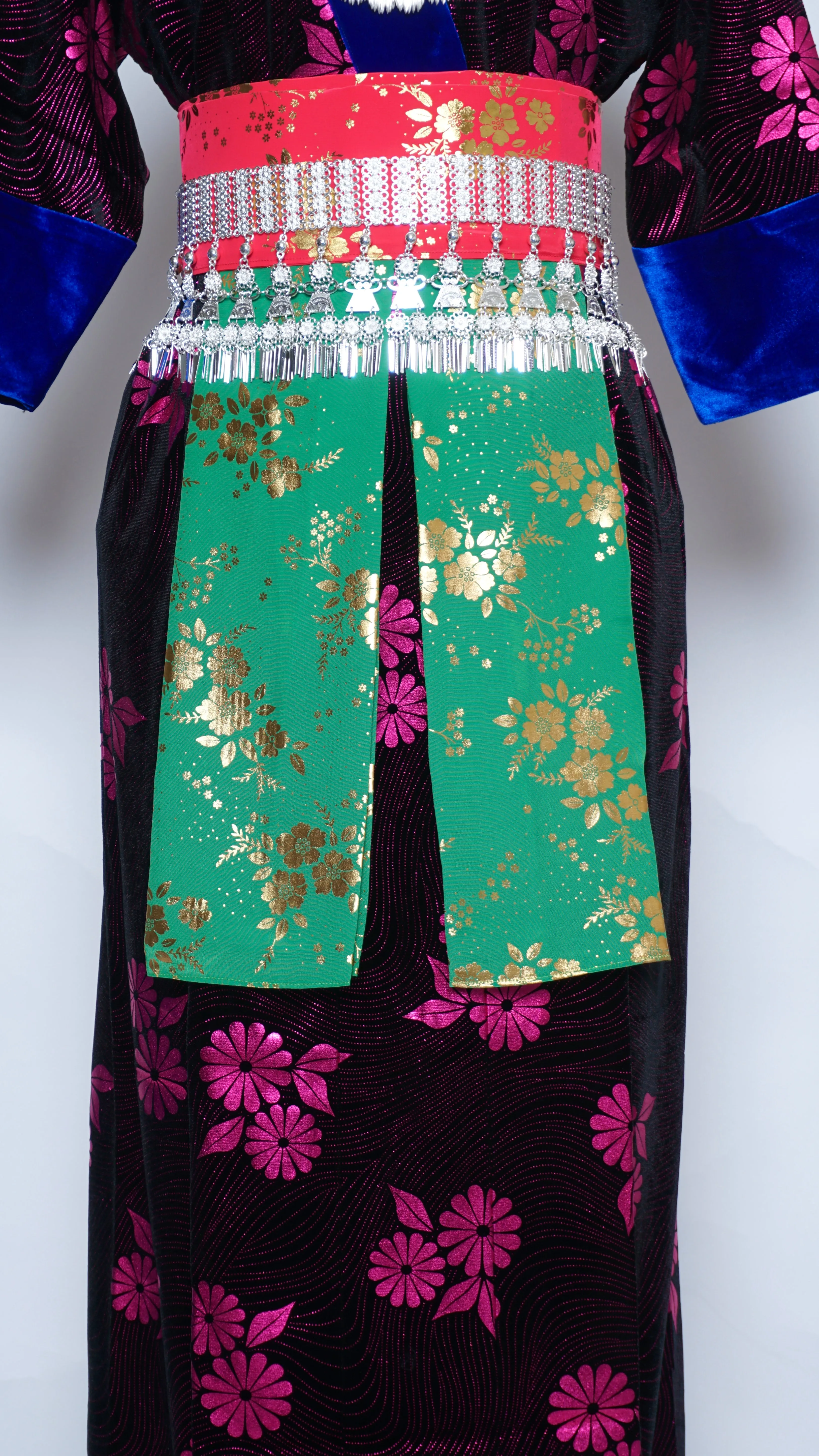 Hmong Xeev Pink Floral Velvet