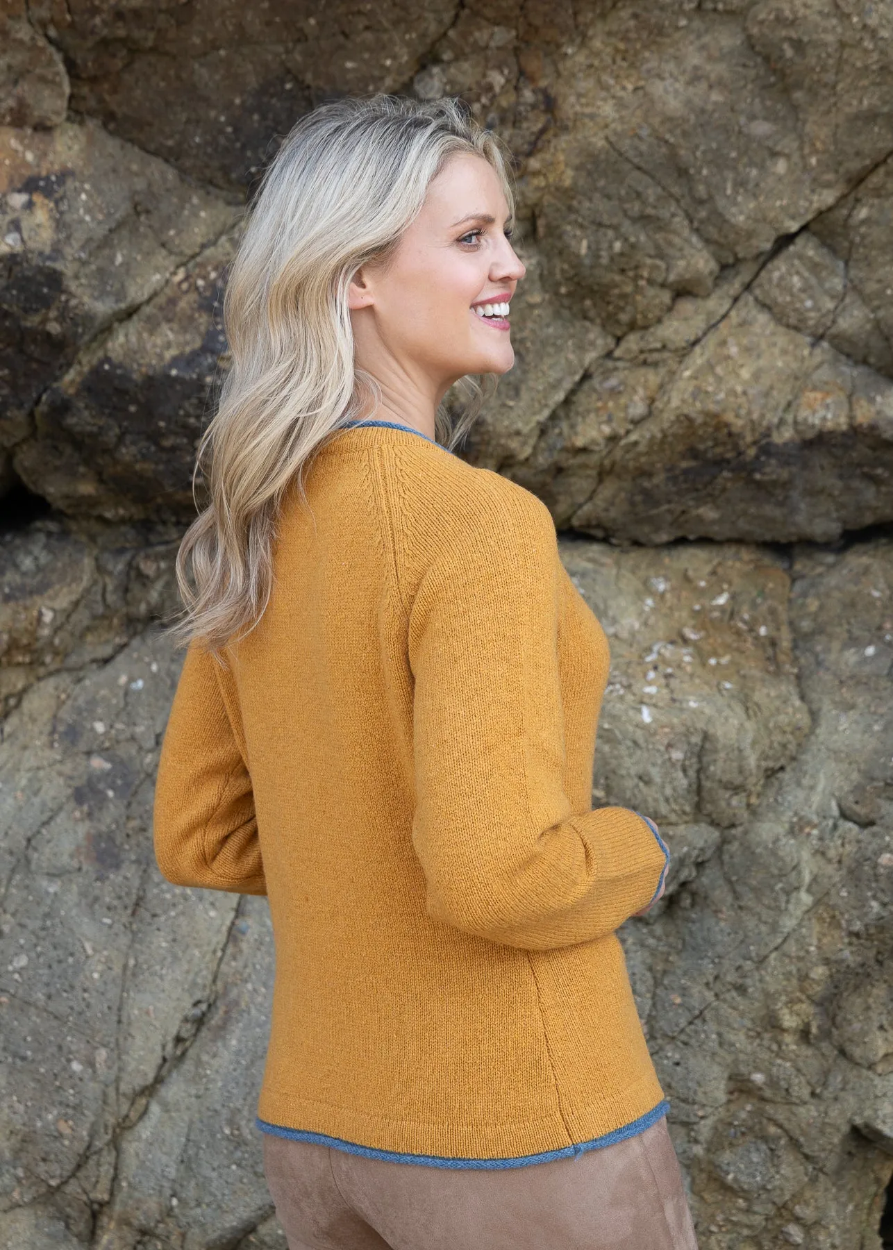 IrelandsEye Women's Killiney Cardigan | Ochre