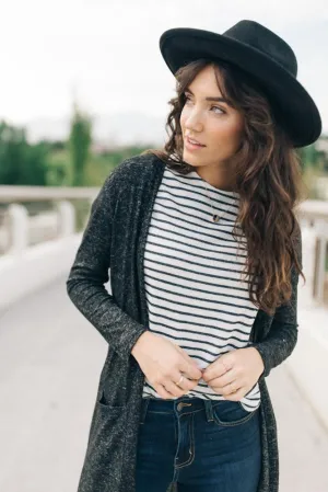 Irene Duster Cardigan in Black