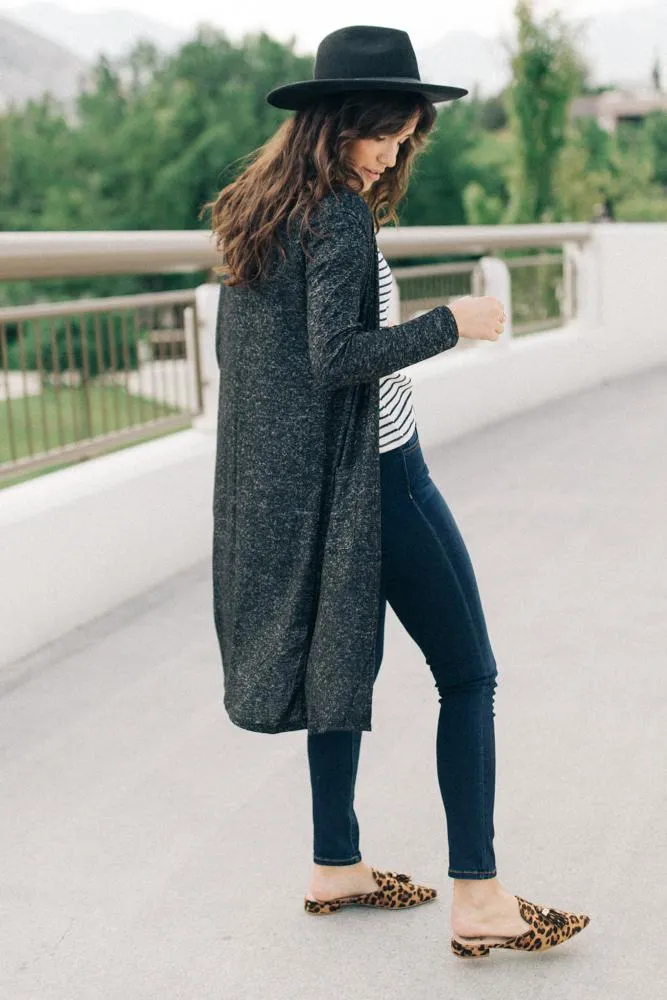 Irene Duster Cardigan in Black