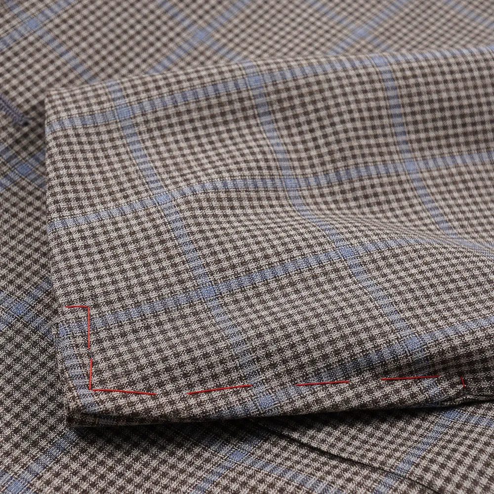 Isaia Layered Check Wool Sport Coat