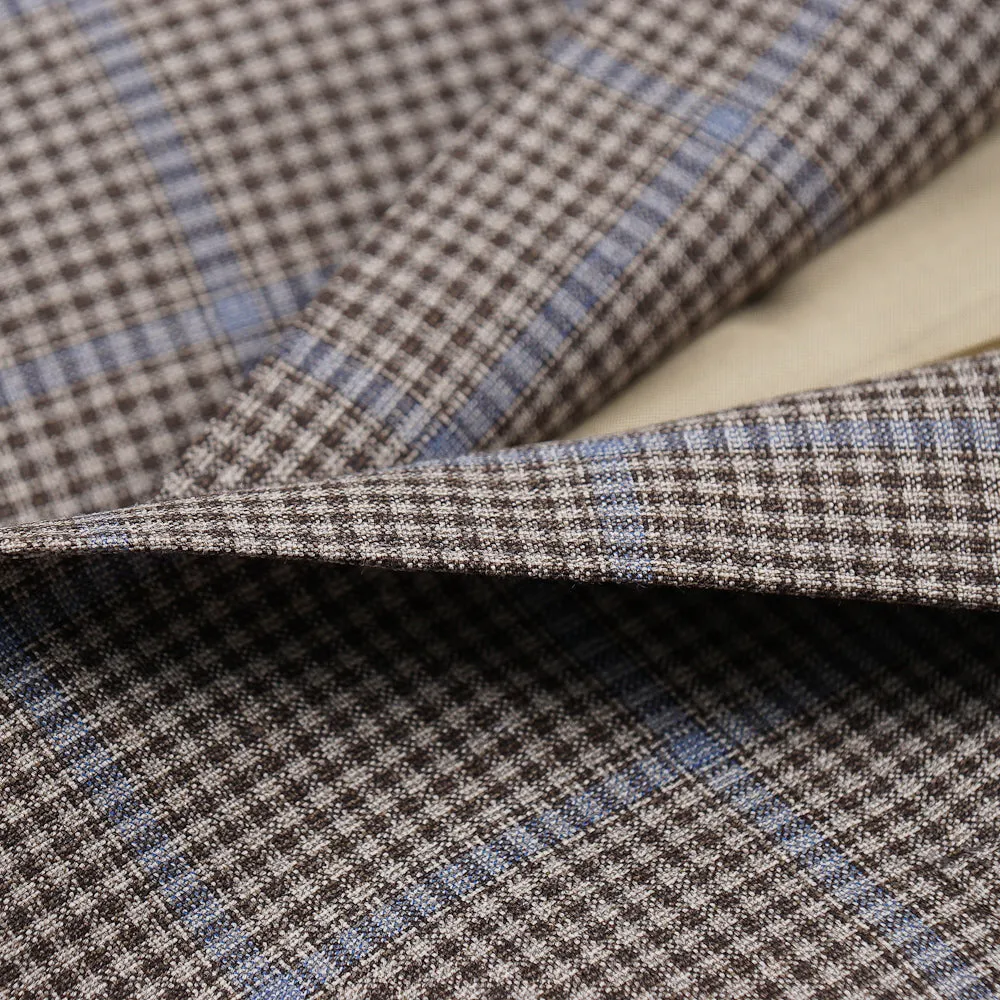 Isaia Layered Check Wool Sport Coat