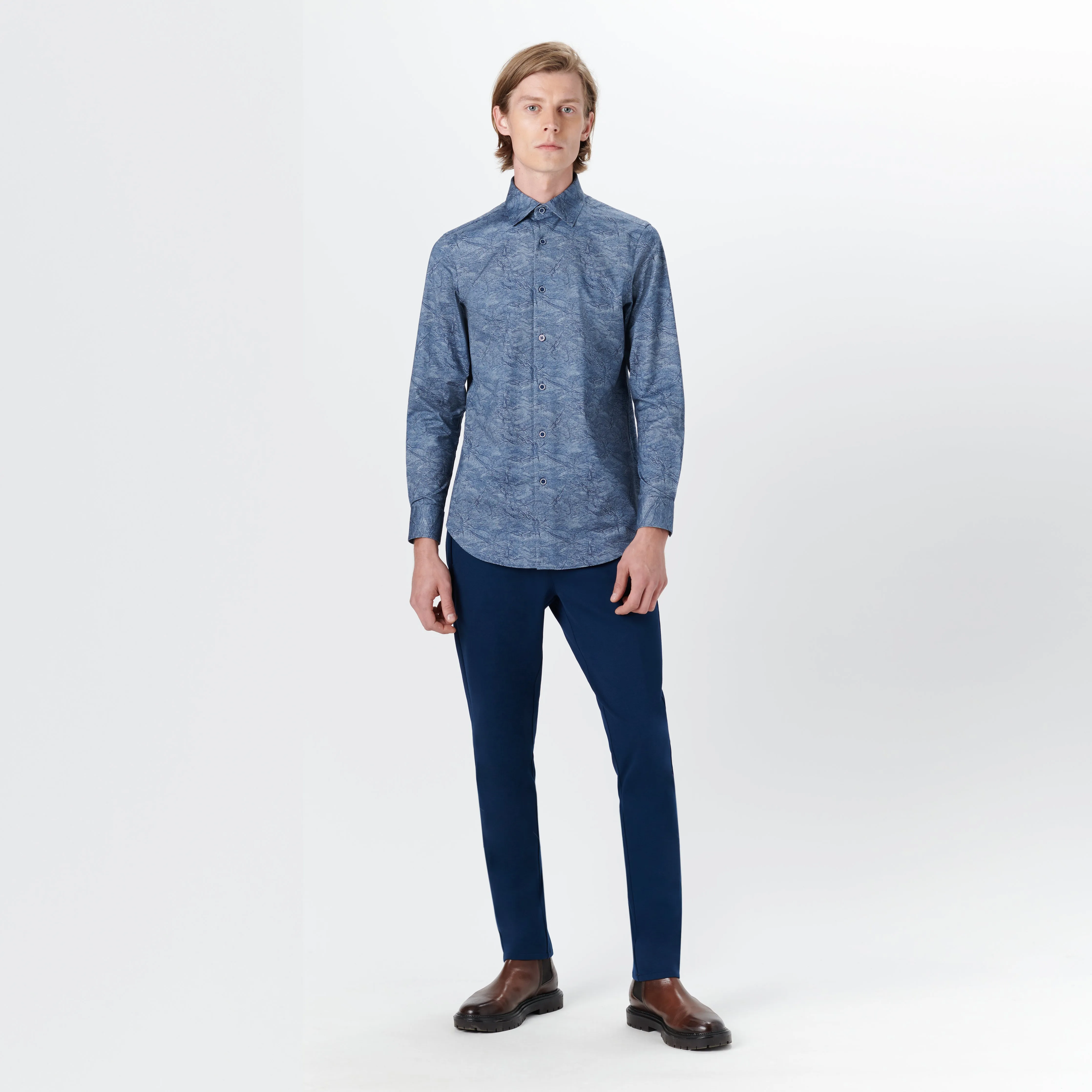 JAMES Faux Crease Print OoohCotton Shirt