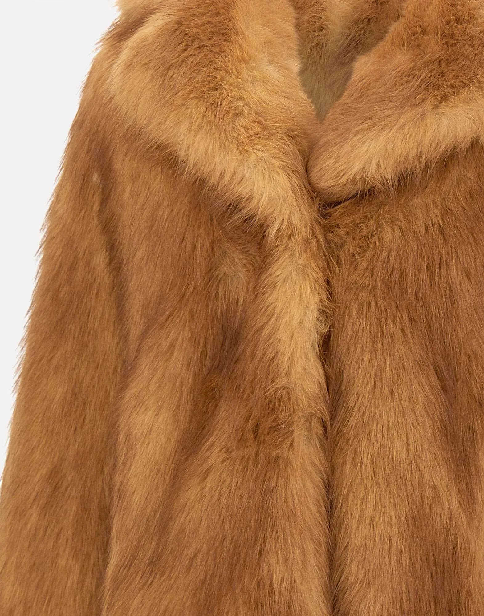 Janice Dark Honey Eco Fur Coat