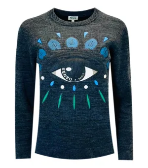 Kenzo 'Eye' Motif Cotton Jumper. Size S