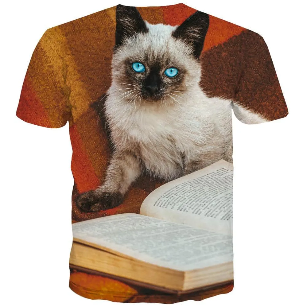 kitten t shirt cat tshirt 3D Cool men art costume pet