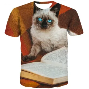 kitten t shirt cat tshirt 3D Cool men art costume pet