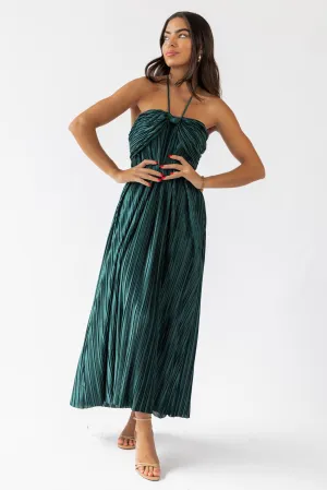 Kleo Emerald Halter Maxi Dress