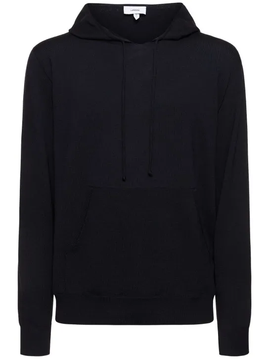 Lardini   Hooded wool blend sweatshirt 