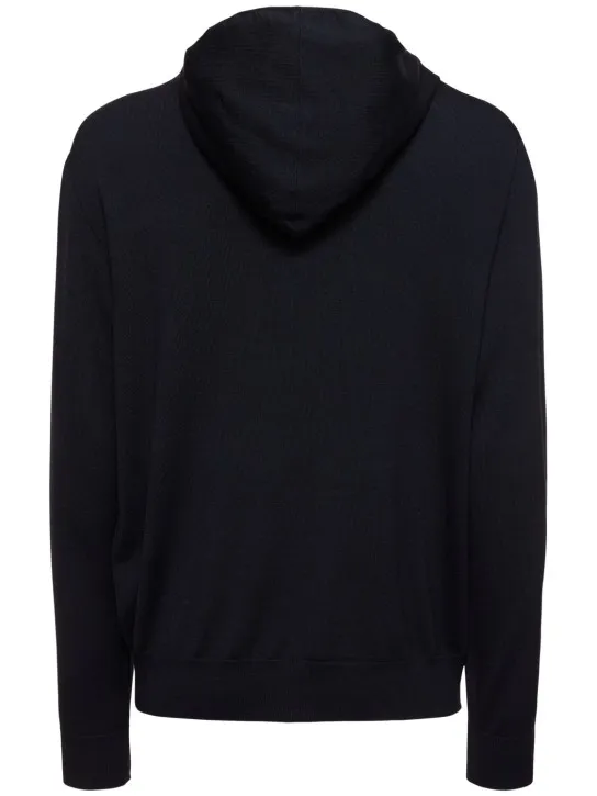 Lardini   Hooded wool blend sweatshirt 