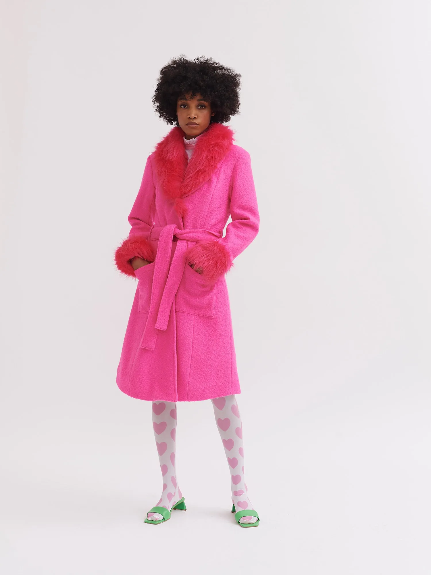 Lazy Oaf Pink Lady Coat