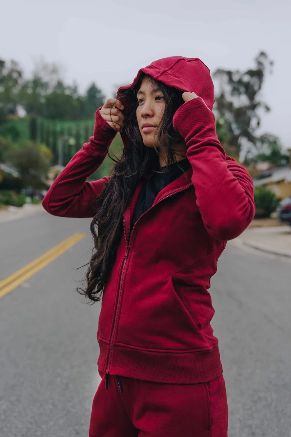 Legacy Womens Track Jacket - Maroon