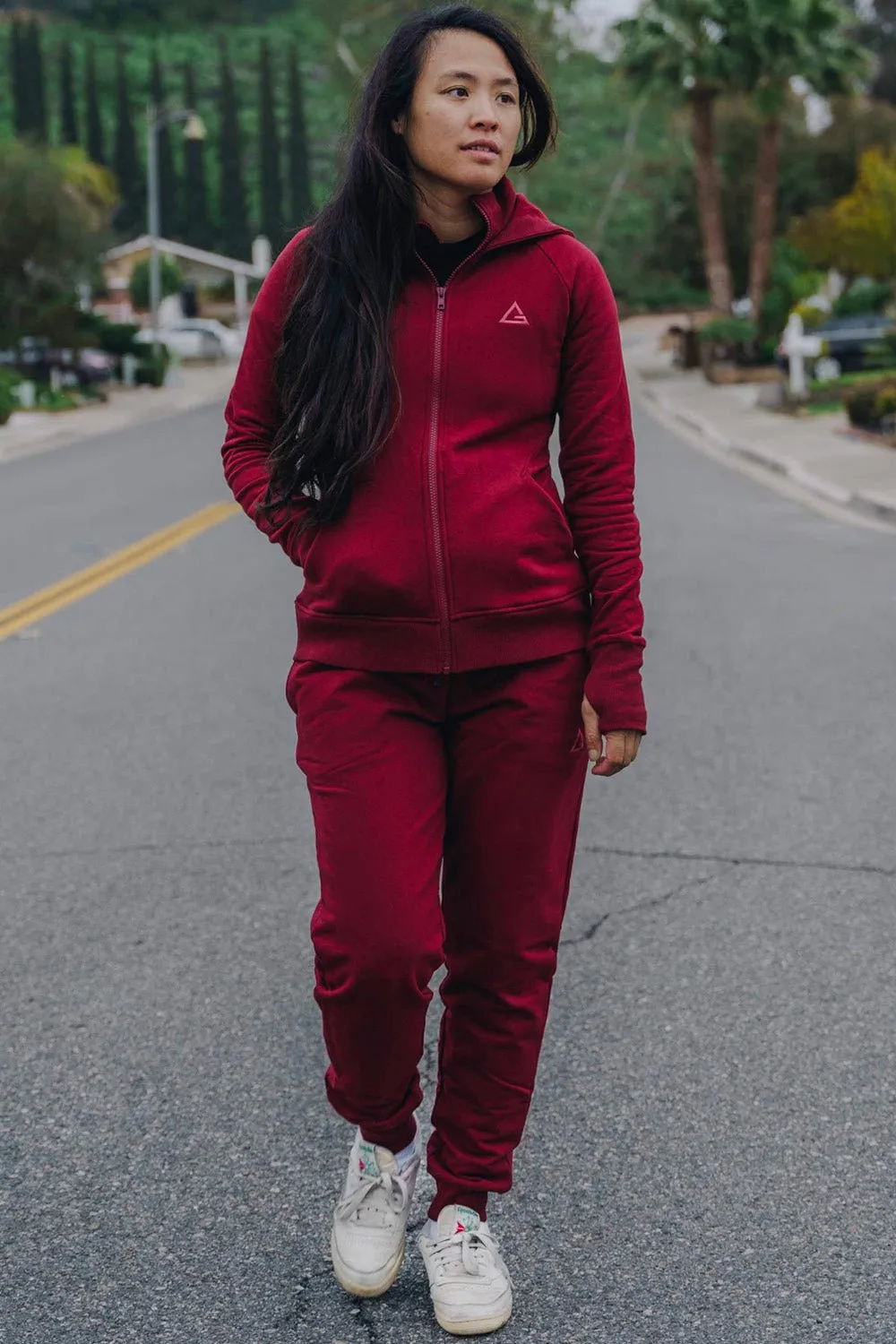 Legacy Womens Track Jacket - Maroon