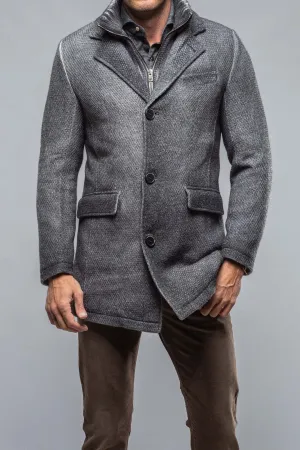 Leon Knitted Jacket In Steel