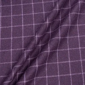 Lilac Checkered Purple Wool Blend